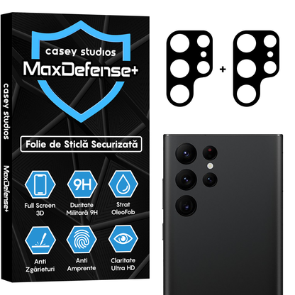 Set 2x Folie Camera MaxDefense+ - Samsung Galaxy S22 Ultra - Clear
