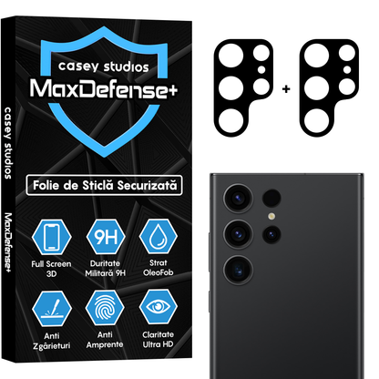 Set 2x Folie Camera MaxDefense+ - Samsung Galaxy S23 Ultra- Clear