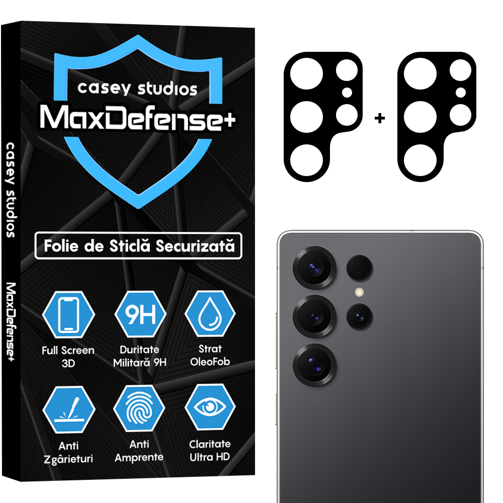 Set 2x Folie Camera MaxDefense+ - Samsung Galaxy S25 Ultra - Clear