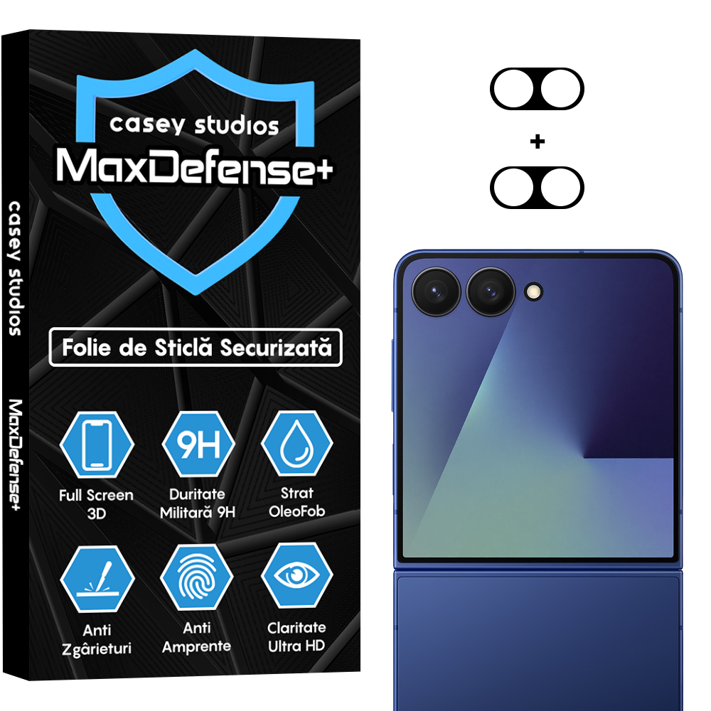 Set 2x Folie Camera MaxDefense+ - Samsung Galaxy Z Flip7 - Clear
