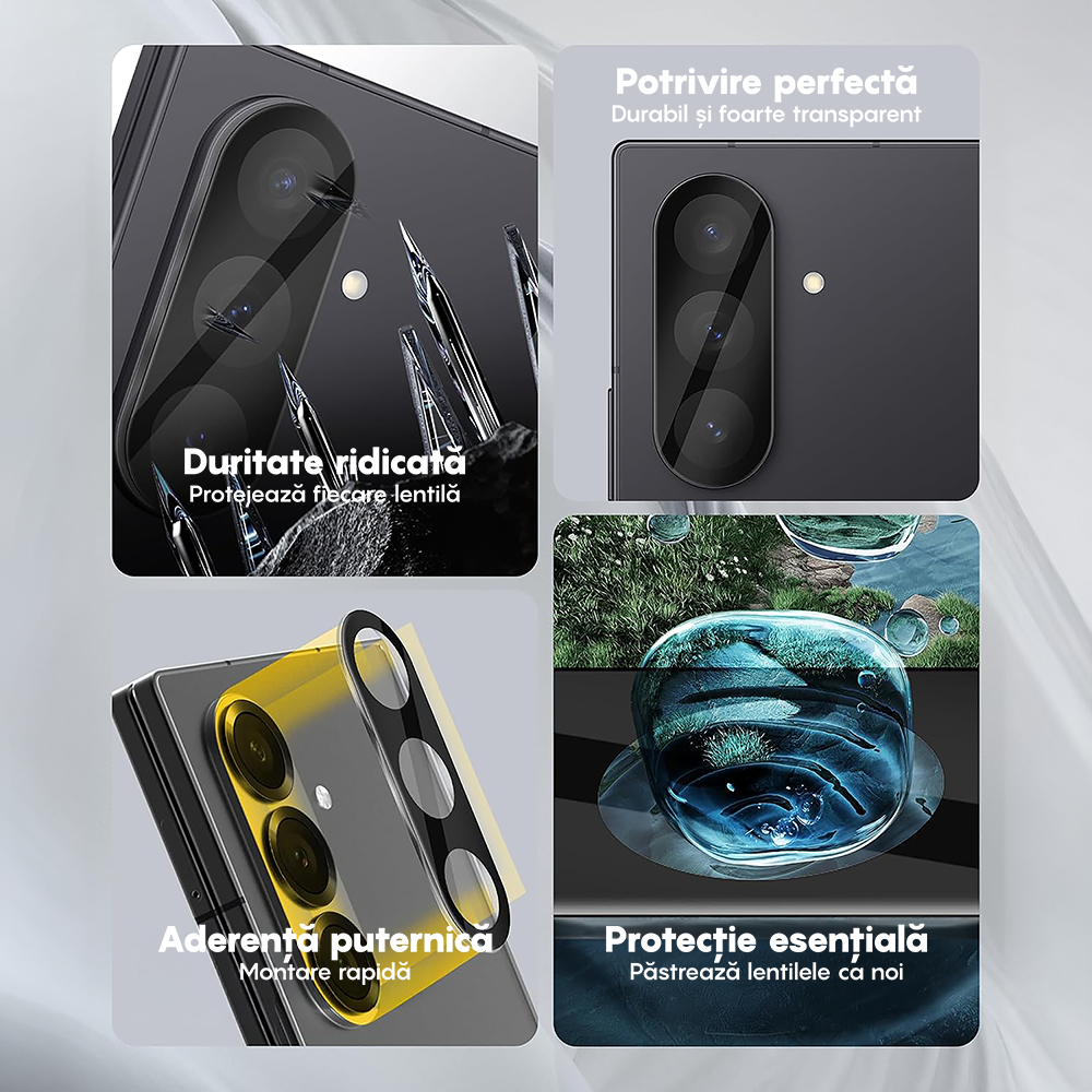 Set 2x Folie Camera MaxDefense+ - Samsung Galaxy Z Fold7 - Clear