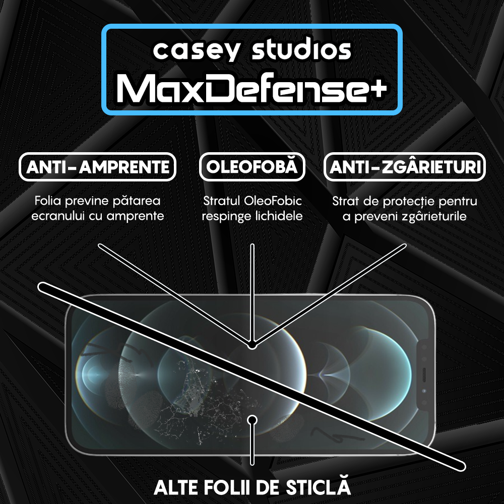Folie Sticla MaxDefense+ - iPhone 12 Pro Max - Privacy