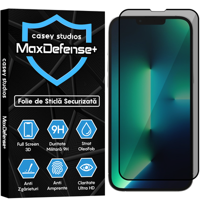 Folie Sticla MaxDefense+ - iPhone 13 Pro Max - Privacy
