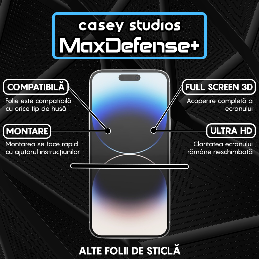 Folie Sticla MaxDefense+ - iPhone 14 Pro Max - Privacy