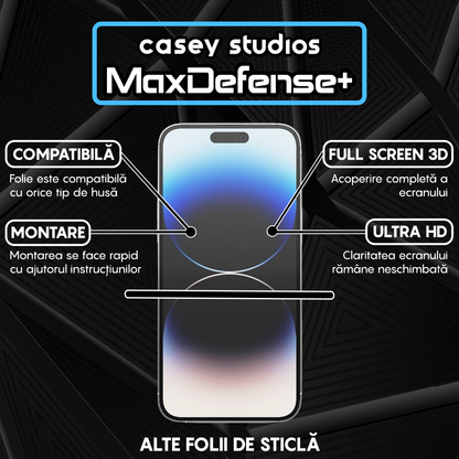 Folie Sticla MaxDefense+ - iPhone 14 Pro Max - Privacy