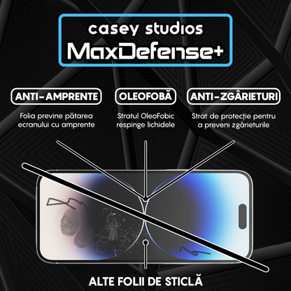 Folie Sticla MaxDefense+ - iPhone 14 Pro Max - Privacy