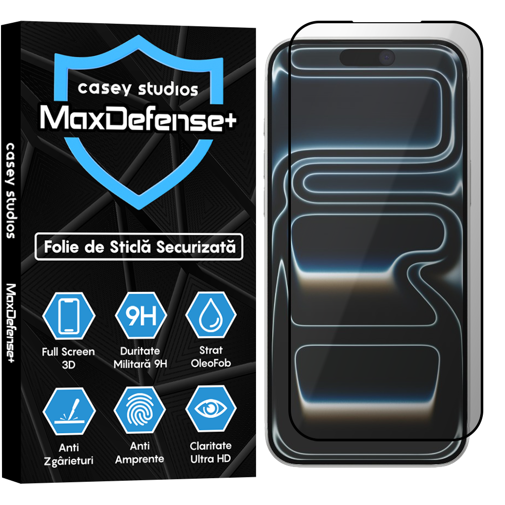 Folie Sticla MaxDefense+ - iPhone 17 Pro Max - Privacy