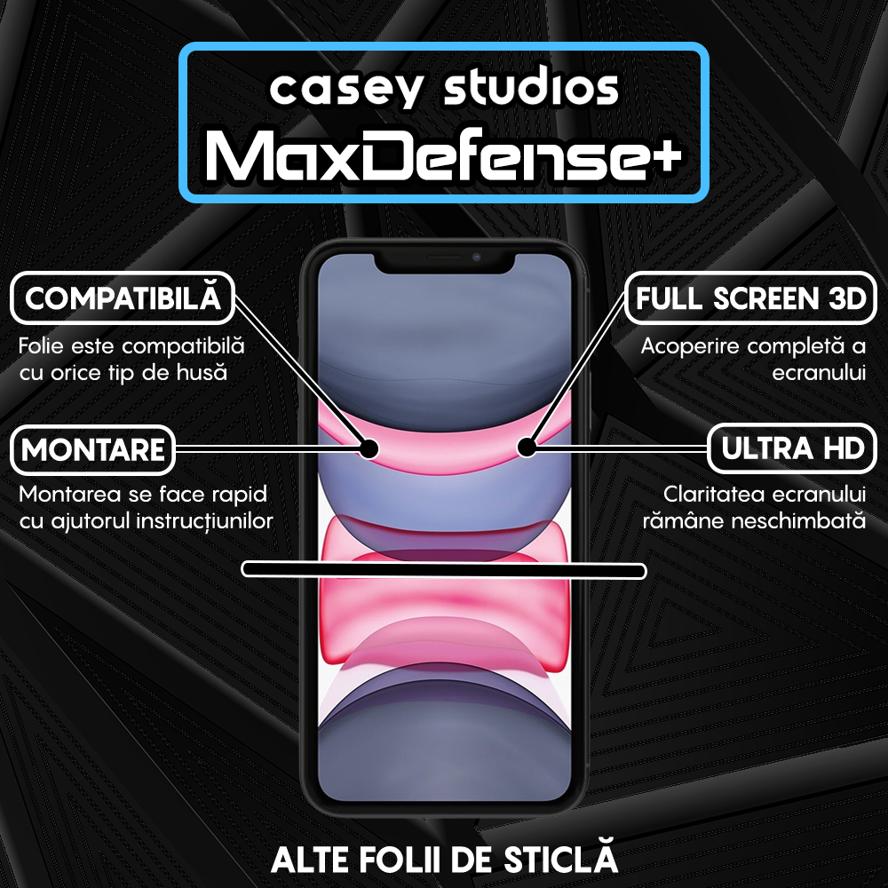 Folie Sticla MaxDefense+ - iPhone XR/11 - Privacy