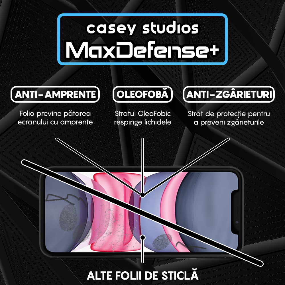 Folie Sticla MaxDefense+ - iPhone XR/11 - Privacy