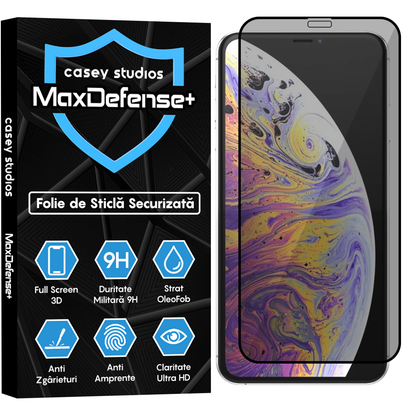 Folie Sticla MaxDefense+ - iPhone XS Max - Privacy