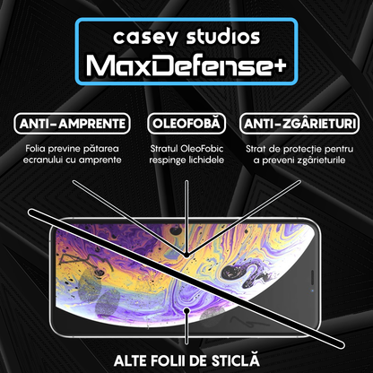 Folie Sticla MaxDefense+ - iPhone X/XS - Privacy
