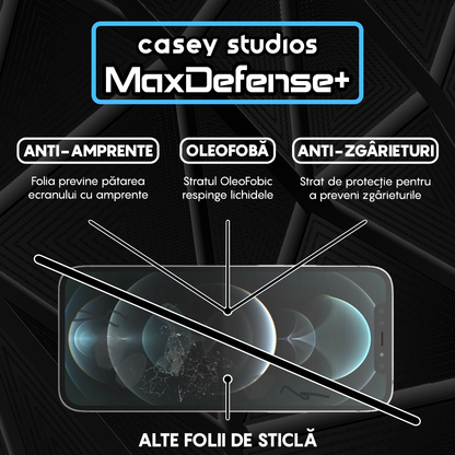 Folie Sticla MaxDefense+ - iPhone 12/12 Pro - Clear