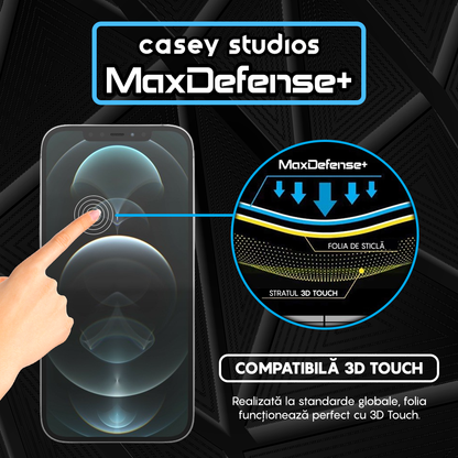 Folie Sticla MaxDefense+ - iPhone 12 Pro Max - Clear