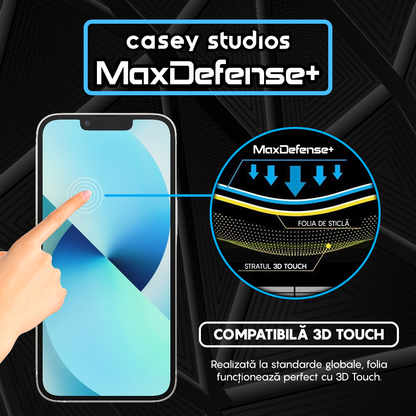 Folie Sticla MaxDefense+ - iPhone 13 Mini - Clear