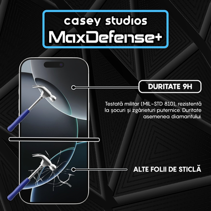 Folie Sticla MaxDefense+ - iPhone 16 Pro - Clear