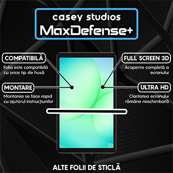 Folie Sticla MaxDefense+ - Samsung Galaxy Tab A11 LTE - Clear