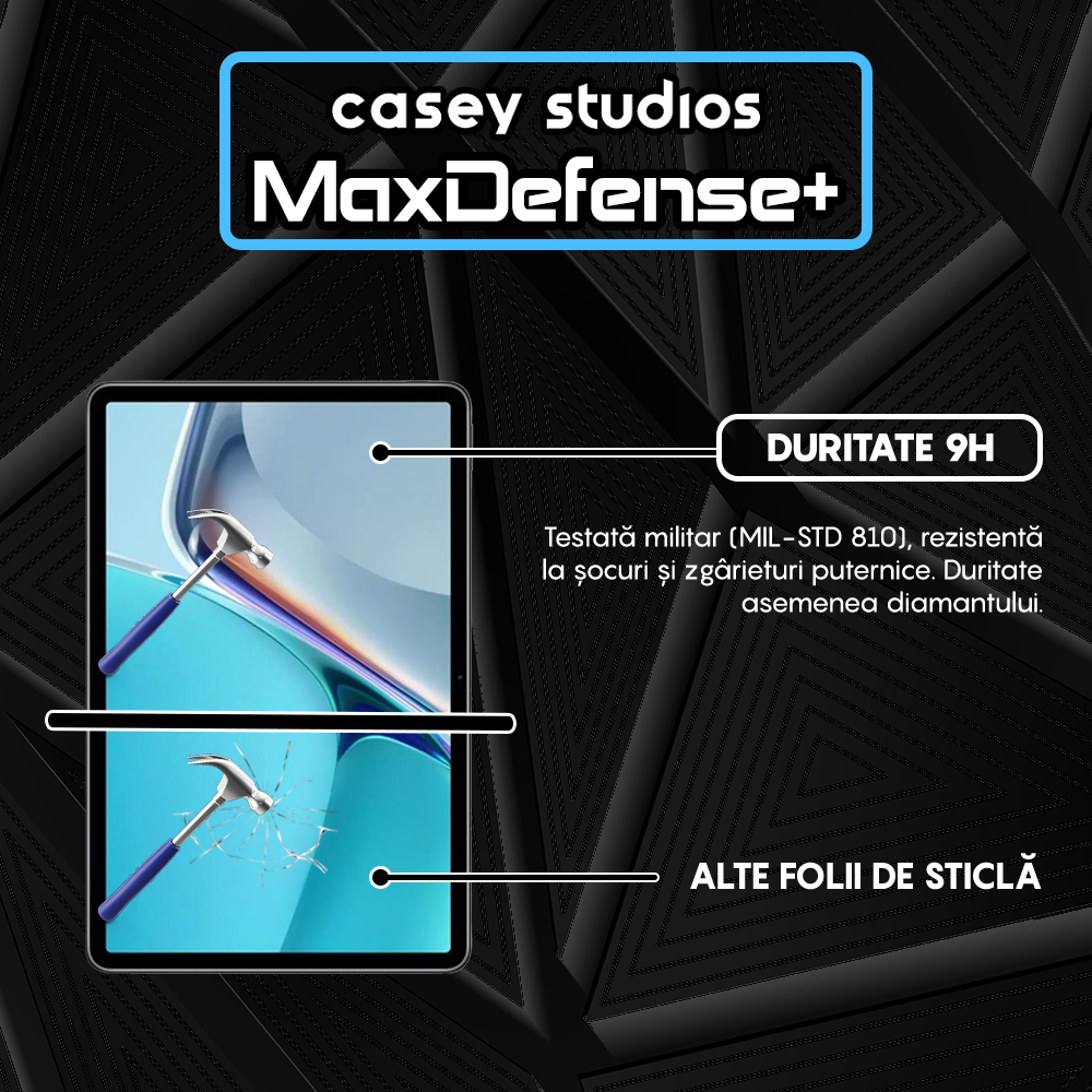 Folie Sticla MaxDefense+ - Huawei MatePad Pro 12.6 2021 - Clear