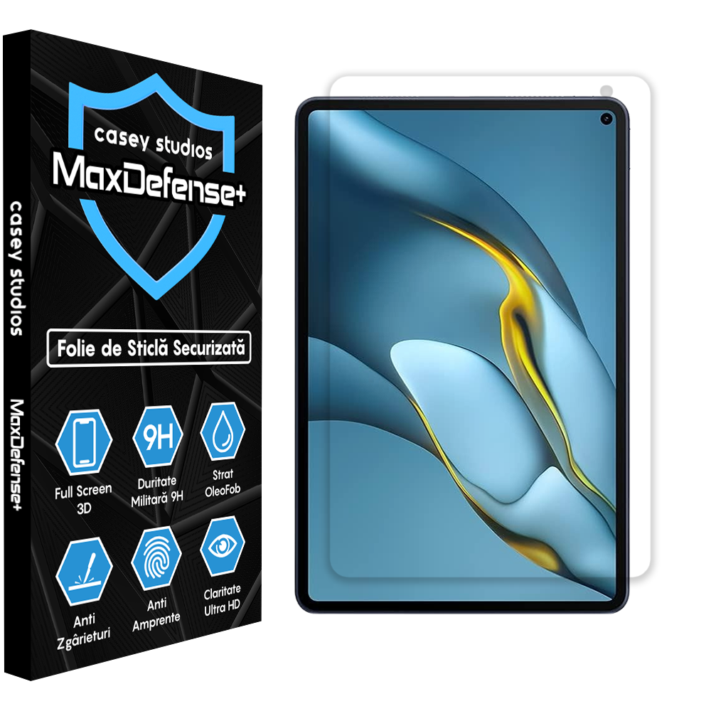 Folie Sticla MaxDefense+ - Huawei MatePad Pro 10.8 2019/10.8 5G 2019/10.8 2021 - Clear
