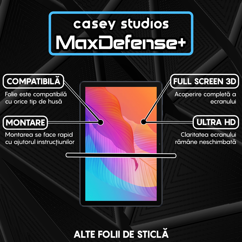 Folie Sticla MaxDefense+ - Huawei MatePad T 10s 10.1" 2020 - Clear