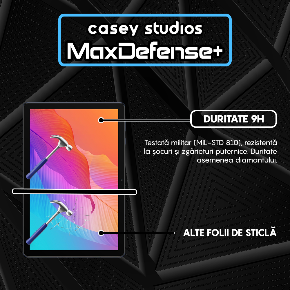 Folie Sticla MaxDefense+ - Huawei MatePad T 10s 10.1" 2020 - Clear