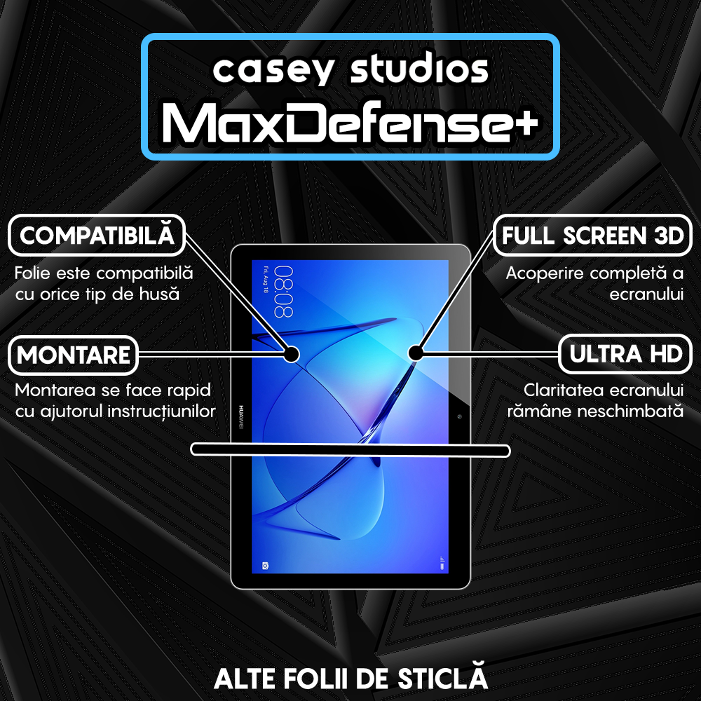 Folie Sticla MaxDefense+ - Huawei Mediapad T3 10" - Clear