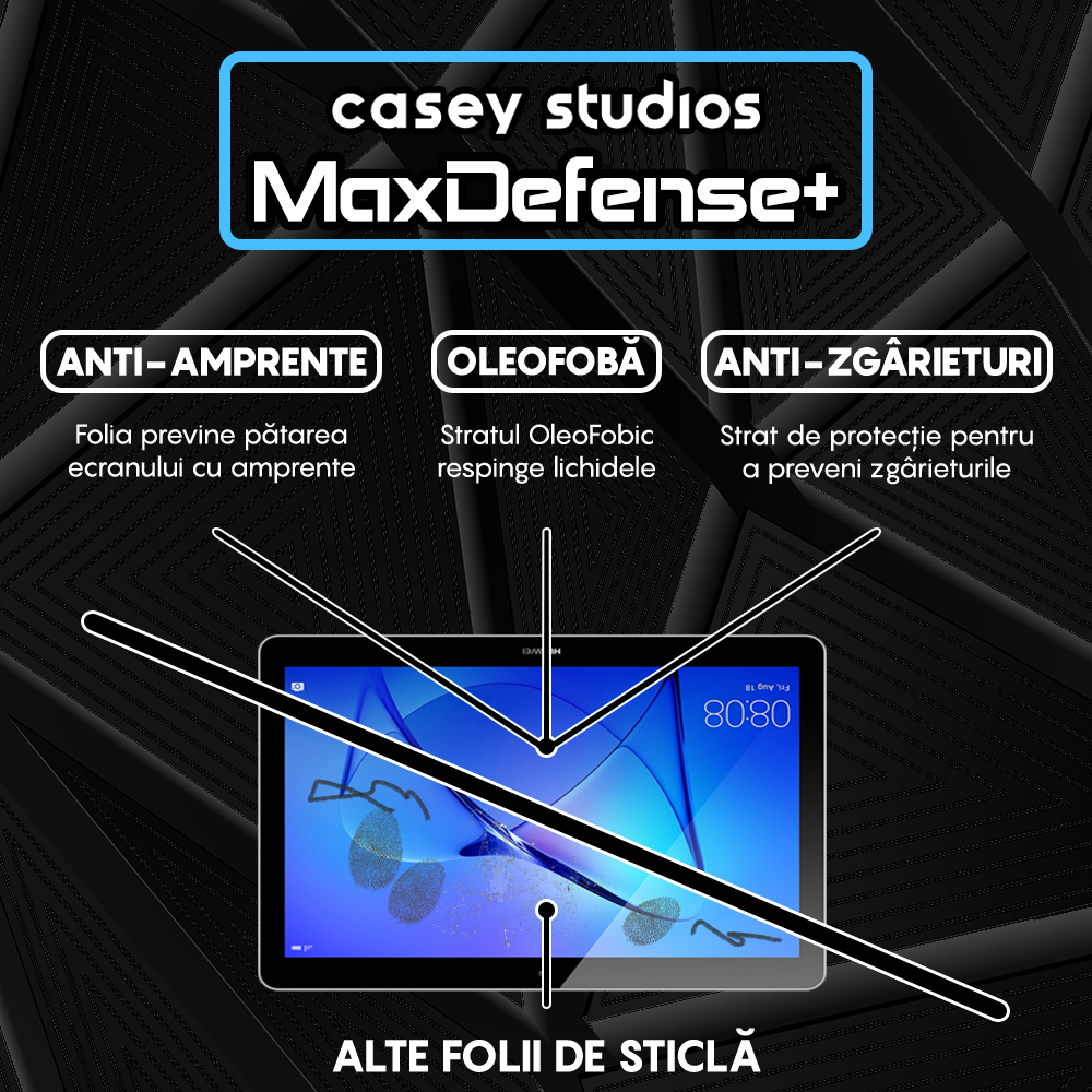 Folie Sticla MaxDefense+ - Huawei Mediapad T3 10" - Clear