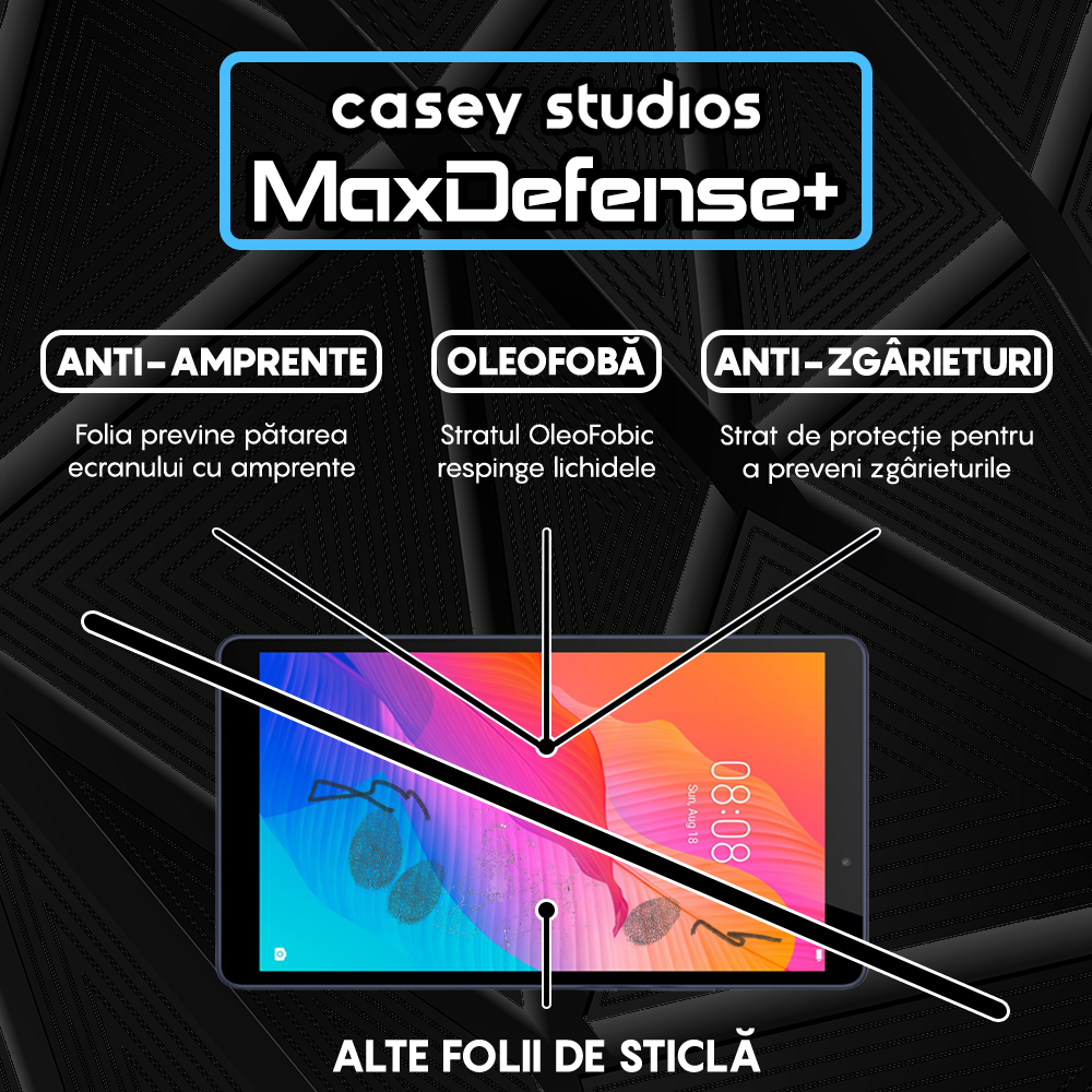 Folie Sticla MaxDefense+ - Huawei MatePad T8 - Clear