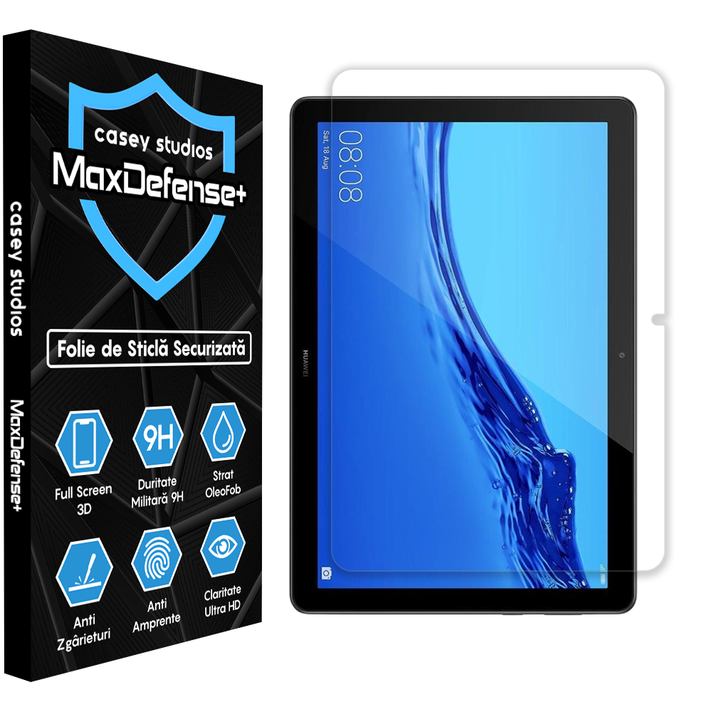 Folie Sticla MaxDefense+ - Huawei Mediapad T5 10.1" 2018 W09/W19/L03/L09 - Clear