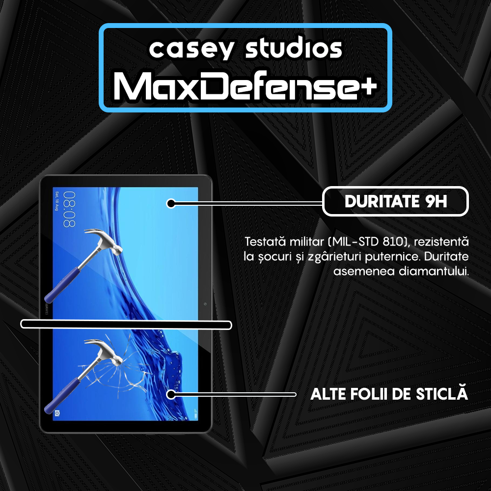 Folie Sticla MaxDefense+ - Huawei Mediapad T5 10.1" 2018 W09/W19/L03/L09 - Clear