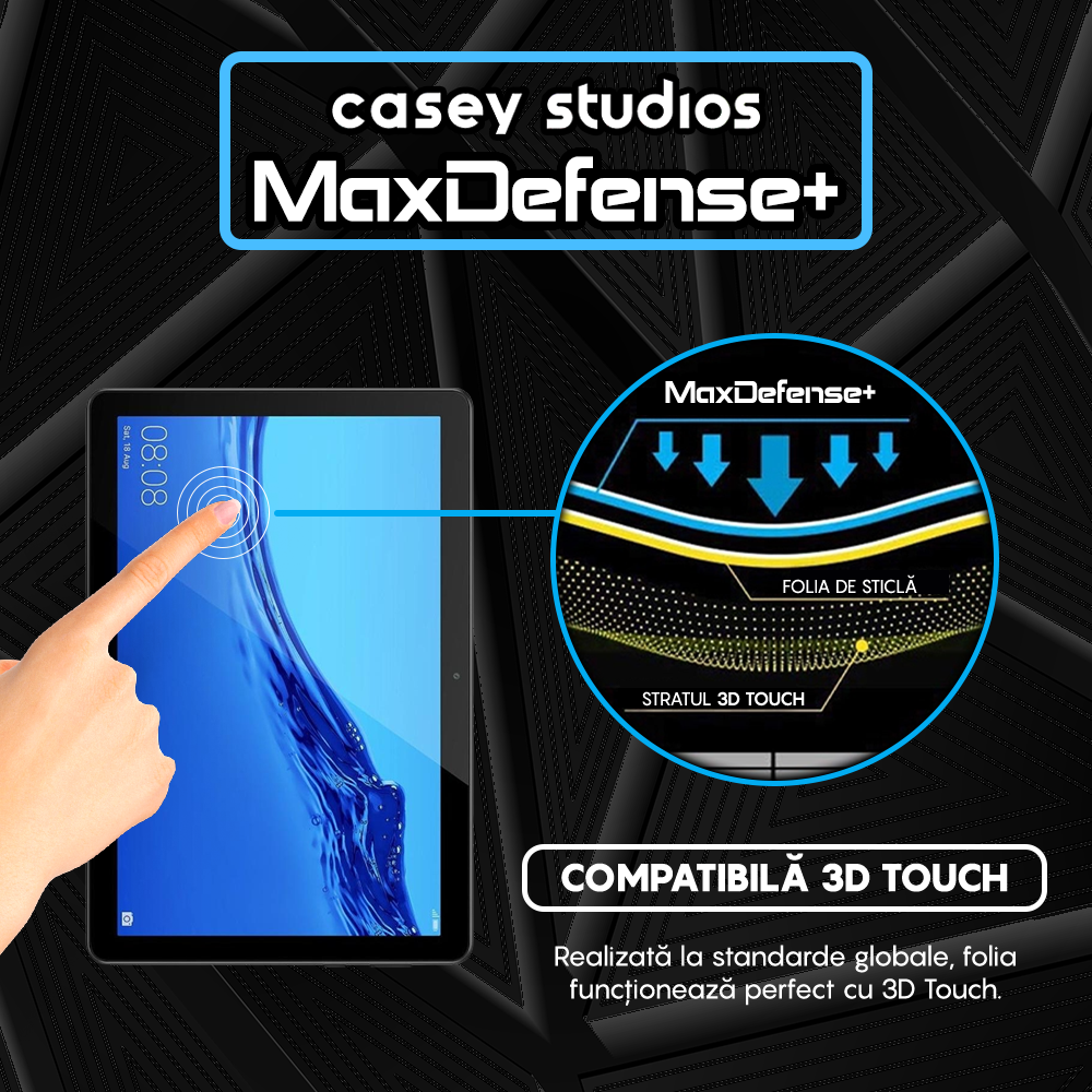 Folie Sticla MaxDefense+ - Huawei Mediapad T5 10.1" 2018 W09/W19/L03/L09 - Clear