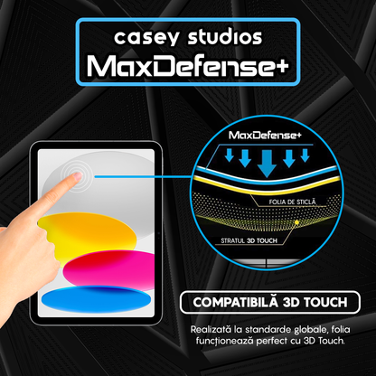 Folie Sticla MaxDefense+ - iPad 10 10.9" - Clear
