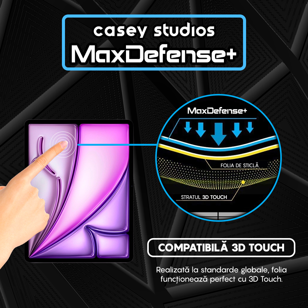 Folie Sticla MaxDefense+ - iPad Air 11 2025 - Clear