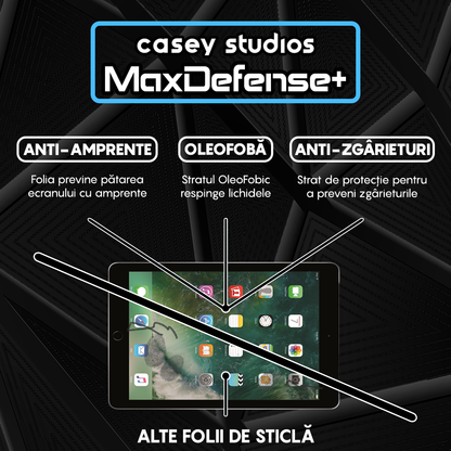 Folie Sticla MaxDefense+ - iPad Air 2/1/iPad 6/5 9.7" - Clear