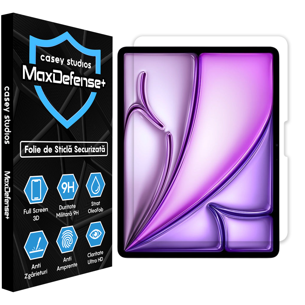 Folie Sticla MaxDefense+ - iPad Air 13 2025 - Clear