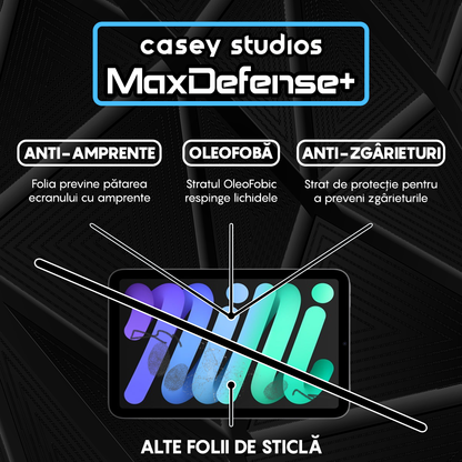 Folie Sticla MaxDefense+ - iPad Mini 6/Mini 7 8.3" - Clear