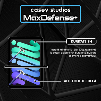 Folie Sticla MaxDefense+ - iPad Mini 6/Mini 7 8.3" - Clear