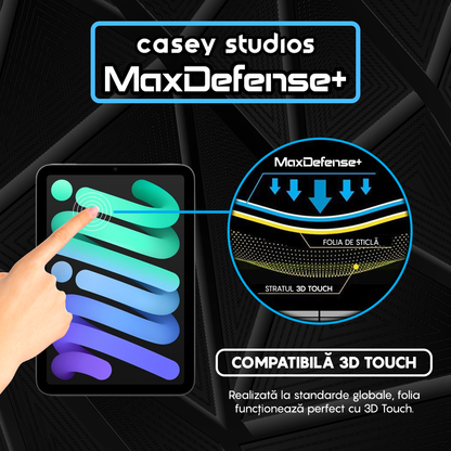 Folie Sticla MaxDefense+ - iPad Mini 6/Mini 7 8.3" - Clear