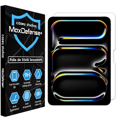 Folie Sticla MaxDefense+ - iPad Pro 11 2024 - Clear