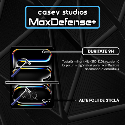 Folie Sticla MaxDefense+ - iPad Pro 11 2024 - Clear