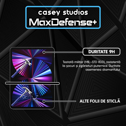 Folie Sticla MaxDefense+ - iPad Pro 11 2021/2020/2018/Air 4/Air 5 11" - Clear
