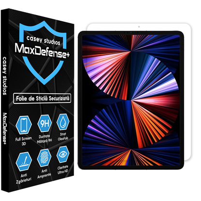 Folie Sticla MaxDefense+ - iPad Pro 12.9" 2017/2016/2015 - Clear