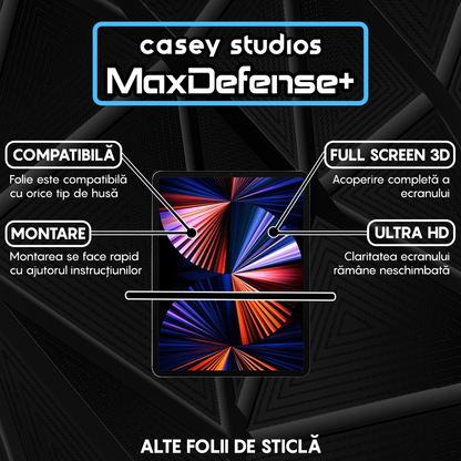 Folie Sticla MaxDefense+ - iPad Pro 12.9" 2017/2016/2015 - Clear