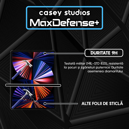 Folie Sticla MaxDefense+ - iPad Pro 12.9" 2017/2016/2015 - Clear