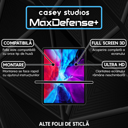 Folie Sticla MaxDefense+ - iPad Pro 12.9" 2021/2020/2018 - Clear