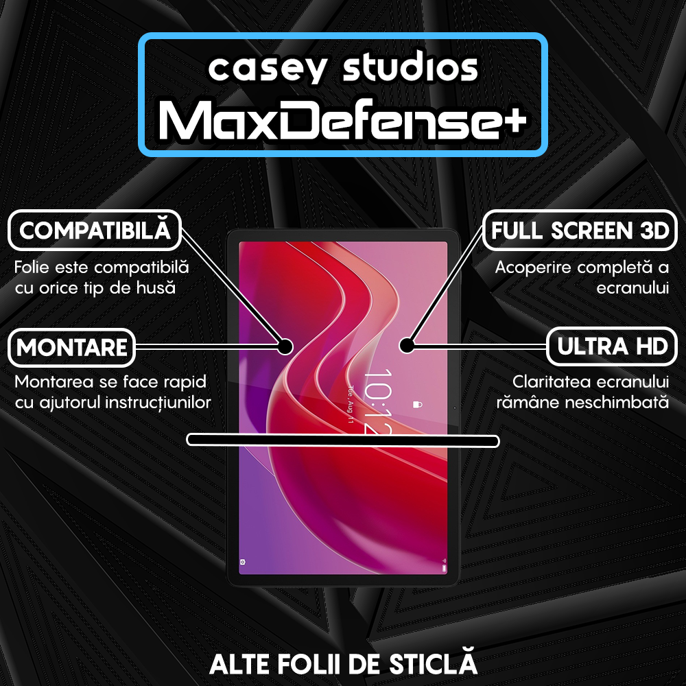 Folie Sticla MaxDefense+ - Lenovo Tab M11 - Clear