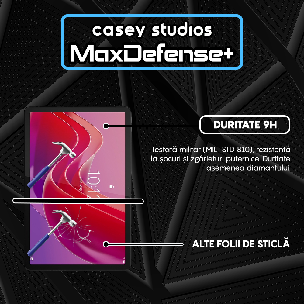 Folie Sticla MaxDefense+ - Lenovo Tab M11 - Clear
