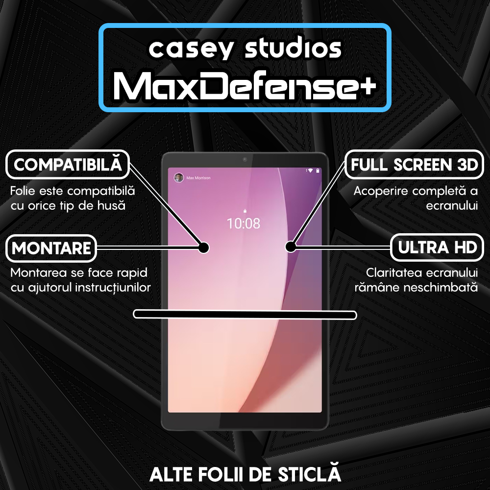 Folie Sticla MaxDefense+ - Lenovo Tab M8 Gen4 2024 - Clear