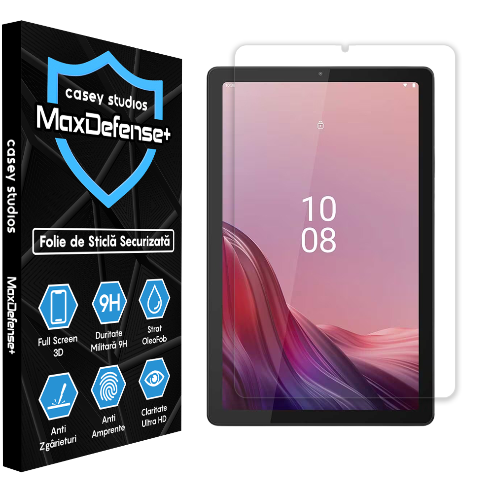 Folie Sticla MaxDefense+ - Lenovo Tab M9 - Clear