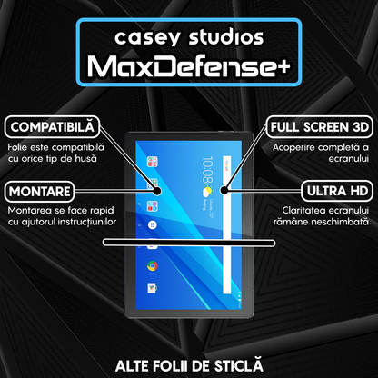 Folie Sticla MaxDefense+ - Lenovo Tab M10 10.1" (TB-X605L/TB-X505F) - Clear