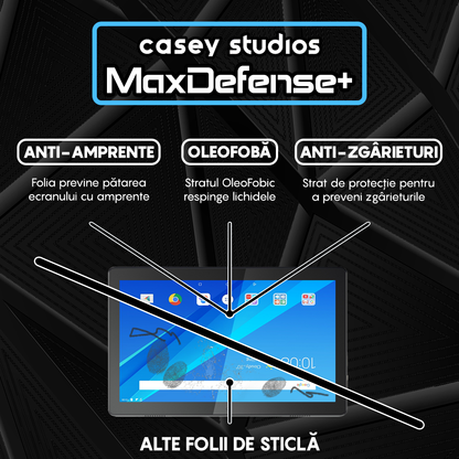 Folie Sticla MaxDefense+ - Lenovo Tab M10 10.1" (TB-X605L/TB-X505F) - Clear